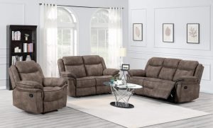 Lucca 3-1-1 Suite Brown Fabric